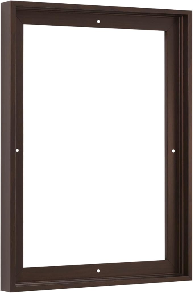 Pixy Canvas Floater Frame 16x32 for 3/4 (0.75) inch Deep Canvas Paintings/Canvas Prints/Wood Canvas Panels/Wall Art/Wall Decor/Home Decor/Artwork (Dark Walnut, 16 x 32 inch, Portrait)