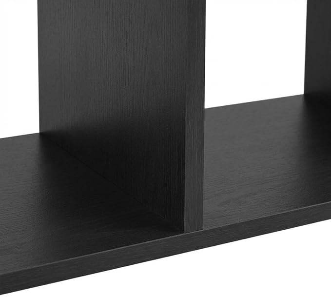 Furnifact Blackwood Bookcase with 1 Shelf, Manufactured Wood Construction, Stylish and Space-Saving Design for Home and Office Storage