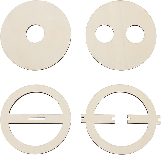 BENECREAT 16Pcs 4 Styles Wick Centering Tool, Wood Candle Wicks Centering Devices Wooden Wick Stabilizer Holder for Candle DIY Making, Cotton Multi-Wick Holder
