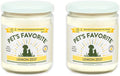 Pet's Favorite Pet Friendly Candles with a Natural Fiber Wick, Clean Burning Long Lasting with a 70 Hour Burn Time, Lemon Zest Pack of 2