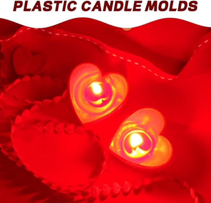 Candle Making Accessories Kit with 25 Heart Shaped Candle Wicks and Plastic Wick Holders for DIY Paraffin Beeswax Crafting