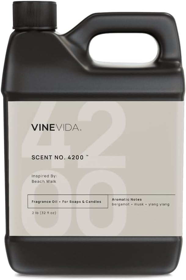 VINEVIDA [32 Oz] Scent NO. 4200 Inspired by Beach Walk | Premium Fragrance Oil for Candle Making & Soap Making | Candle Scents for Soy Wax | Scented Oils for Car Freshies & Bath Products