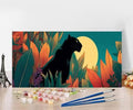 Paint by Numbers Kit for Adults Leopard Painting by Numbers Moon DIY Kits for Adults Canvas Oil Painting Crafts, Hobbies for Women Beginner for Home Wall Decor Art Gifts Without Frame 24x48Inch H-T457