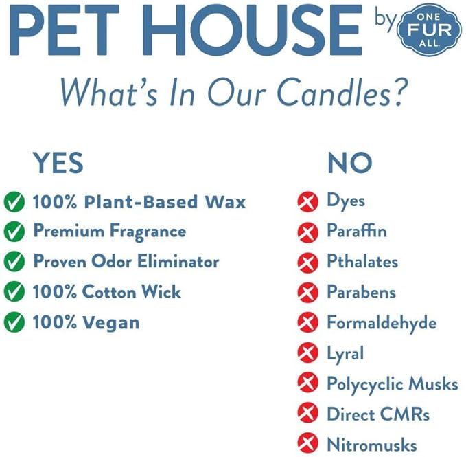 Pet House Mini Candles for Pet Odor Made with Natural Soy Wax, Plant Based, Dog and Cat Friendly Scented Candles, Spring Mix Variety Pack of 3