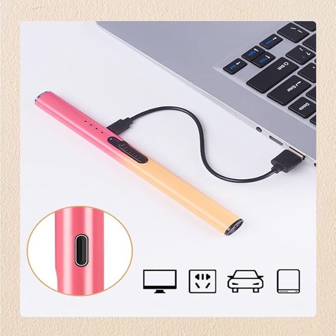 Electric Candle Lighter Plasma Arc Lighters Windproof Flameless with Double Safety Switch USB Rechargeable Battery(2pack e)