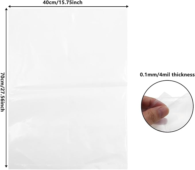 Bucket Liner Bags, Food Grade Ice Bucket Liner,Heavy Duty Leak Proof Bag,Plastic Drum Pail Liners,Flat Bottom Food Storage Bags for Home Kitchen Marinating (70 * 40cm/27.56 * 15.75inch)