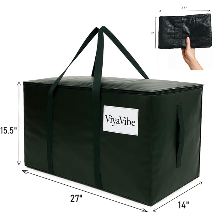 XL Moving Bag – 27"×14"×15.5" (25.4 Gal) Heavy-Duty Collapsible Storage Tote w/Zipper Lid & Tag Pocket — 6-Pack for Moving, College/Dorm, Laundry & Gym