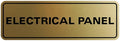 All Quality Standard Electrical Panel Wall or Door Sign - Durable Material | Clear and Functional Sign | Easy Installation‌ - Brushed Gold - Large (2 Pack)