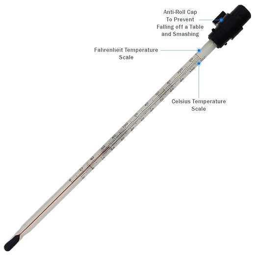 Candle Making Thermometer Essential Candle Making Kit for Candle Makers Melting Soy and Paraffin Wax - 200 mm Candle Making Supplies