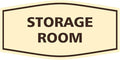 Signs ByLITA Fancy Storage Room Sign (Ivory/Dark Brown) - Small 5 Pack