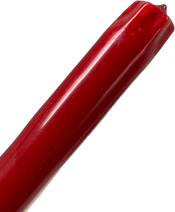 D'light Online Elegant Unscented 12" Pomegranate RedTaper Candles Premium Quality Hand-Dipped Tapered Candles, Dripless and Smokeless - Set of 12 Individually Wrapped (12 Inch, Pomegranate)