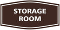 Signs ByLITA Fancy Storage Room Sign (Dark Brown) - Large 2 Pack