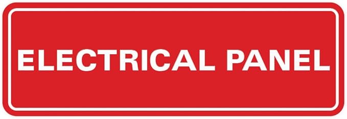 All Quality Standard Electrical Panel Wall or Door Sign - Durable Material | Clear and Functional Sign | Easy Installation‌ -Red - Small (1 Pack)