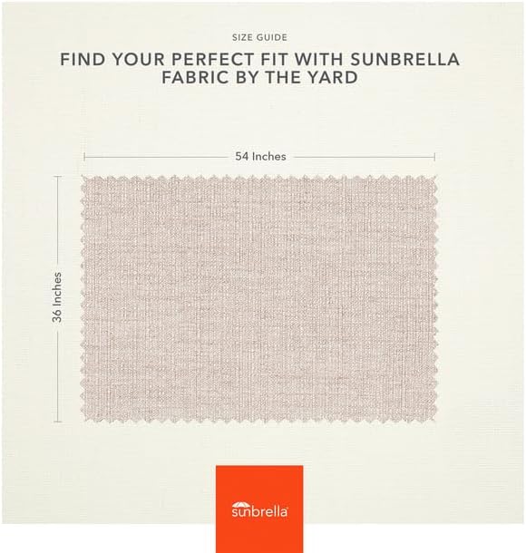 Sunbrella Outdoor Fabric by The Yard | Marvel Linen (Solid) | Official Sunbrella Seller | Indoor or Outdoor Upholstery Fabric for Chairs, Cushions, Drapery, Pillows, Furniture