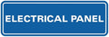 All Quality Standard Electrical Panel Wall or Door Sign - Durable Material | Clear and Functional Sign | Easy Installation‌ - Blue - Medium (1 Pack)