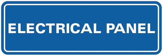 All Quality Standard Electrical Panel Wall or Door Sign - Durable Material | Clear and Functional Sign | Easy Installation‌ - Blue - Medium (5 Pack)