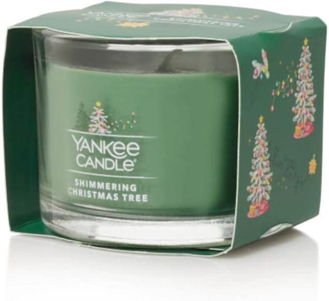 Yankee Candle Minis Jar, Shimmering Christmas Tree, 1.3 OZ (Pack of 4)