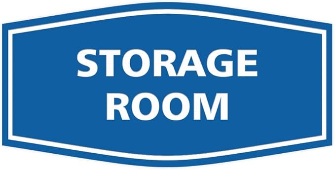 Signs ByLITA Fancy Storage Room Sign (Blue) - Small 10 Pack