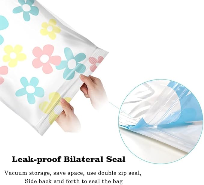 Vacuum Bstorage Bhome Organizer Foldable Clothes Organizer Seal Compressed Travel Saving Bpackage with Hand Pump/Multicolor/70 * 50Cm*10Pcs