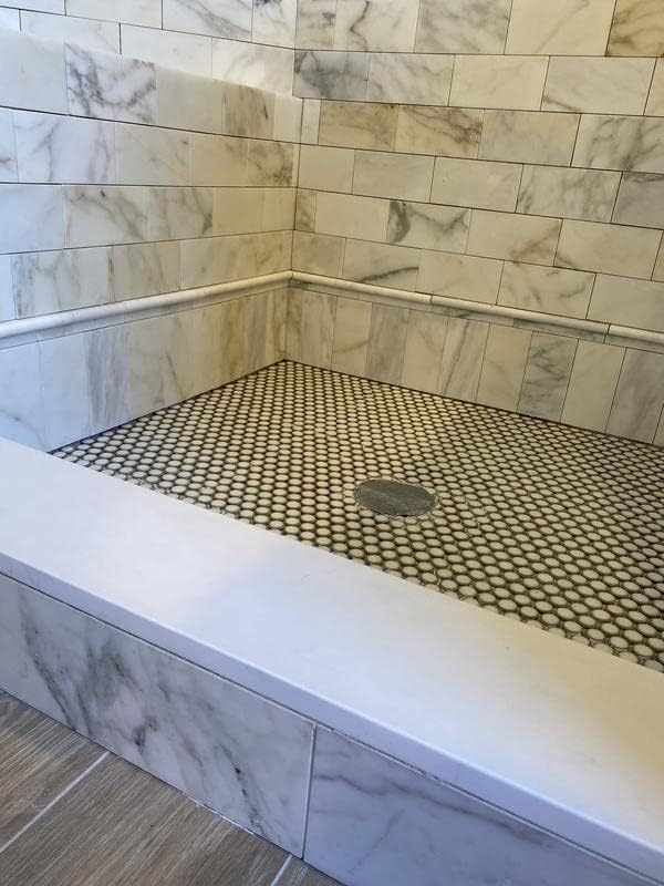 Super White Engineered Marble Threshold for Shower Curb, Bathroom Vanity Backsplash, Window Sill, Door Transitions (6" x 36")