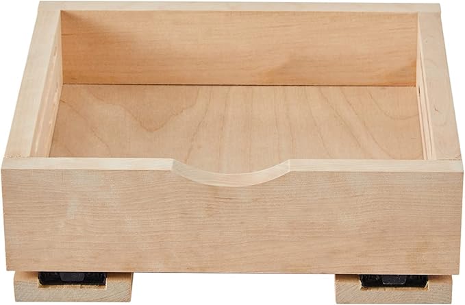 Fully Assembled Drawer Wood Pull Out Tray Drawer Box Kitchen Cabinet Organizer, Cabinet Slide Out Shelve, Wooden Pull-Out Shelf (9" W×10" D×3" H)
