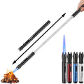 Torch Extendable 3 Feet Extra Long Flame Ignitor for Fireplace Stove Candle Lighter for Pilot Light, Grilling, Camping Firepit, Kitchen, Outdoor BBQ (Black)