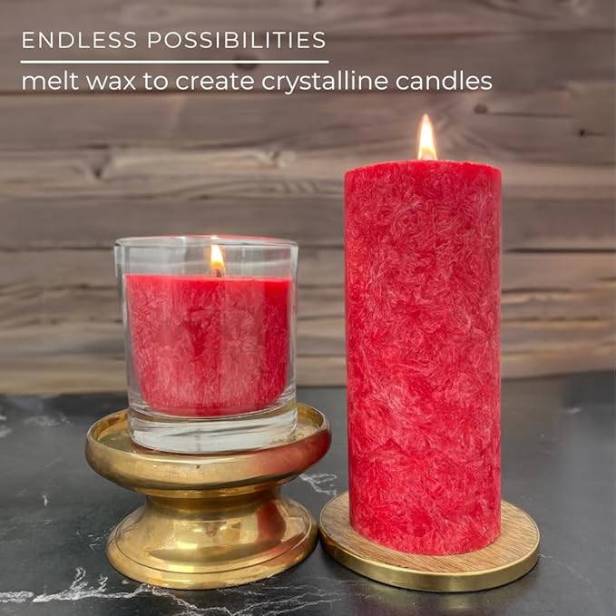 Snow Pearled Candle with Wicks | Sand Candle Wax kit | 10lbs of Candle Sand with 50 Wicks Included | Unscented Powder Candles for Candle Making, Weddings, and Parties