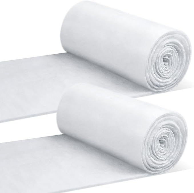 Peryiter 2 Roll Upholstery Quilt Batting 24 Inch x 8 Yard x 0.4 Inch Polyester Batting Multipurpose Fiberfill Stuffing Fabric for Cushion Pillows Bedspreads Interior Decoration Crafts