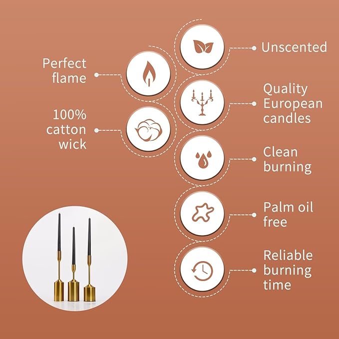 SOFT BREEZE 24 Pack Ivory Taper Candles-Taper Candles 4/5x10 Inch Smokeless & Dripless-10 Hours Long Burning,Unscented Candle,Ideal for Weddings,Dinner Parties, and Home Decor