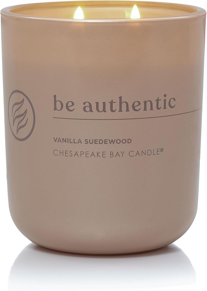Chesapeake Bay Candle Intentions Collection Candle, Be Authentic: Embrace Your True self (Vanilla Suedewood), 13 oz, Home Décor