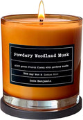 100% Natural Soy Wax Candle by CoCo Benjamin - Highly Scented & Hand-Poured Luxury Candle (Powdery Woodland Musk) Cotton Blossom - Clean Burning Cotton Wick