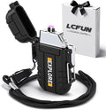 LcFun Electric Lighter USB C Rechargeable Plasma Lighter Windproof Flameless Arc Lighters, Waterproof Matches for Camping Hiking Hunting, Survival Tactical Gear Gifts for Men Fathers Husband