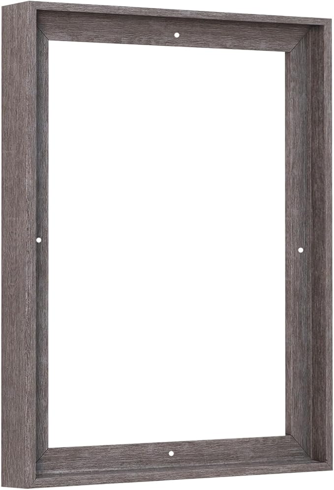 Pixy Canvas Floater Frame 18x36 for 1-1/2 (1.5) inch Deep Canvas Paintings/Canvas Prints/Wood Canvas Panels/Wall Art/Wall Decor/Home Decor/Artwork (Rustic Gray, 18 x 36 inch, Portrait)