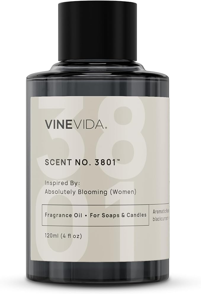 VINEVIDA [4 Oz] Scent No. 3801 Inspired by Absolutely Blooming (Women); Fragrance Oil for Candle Making and Soap Making - Premium Candle Scents for Soy Candles