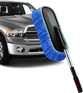 YeewayVeh Car Duster Exterior Scratch Free Microfiber Car Cleaning Brush, Extendable Handle Pollen and Dust Brush for Truck, SUV, Vehicles and Home Cleaning, Blue