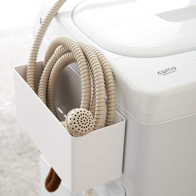 Yamazaki 4850 Magnetic Storage Basket Tower White Approx. 11.8 x 4.7 x 5.5 inches (29.5 x 12 x 14 cm) Tower Accessory Storage Hook Included