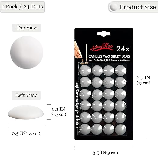 NJAO HOO Candle Sticky Dots Candle Adhesive Taper Candle Accessories Candle Wax Dots