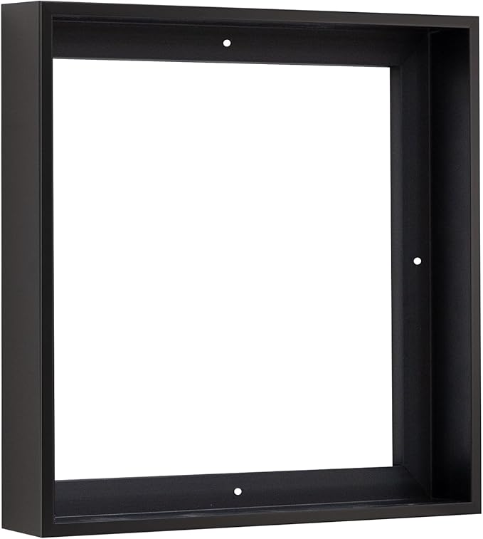 Pixy Canvas Custom Sized Floater Frame for 1-1/2 (1.5) inch Deep Canvas Paintings/Canvas Prints/Wood Canvas Panels/Wall Art/Wall Decor/Home Decor/Artwork (Black, Custom Size, Square)