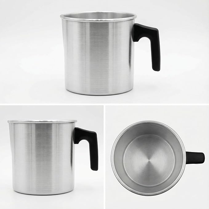 Nixef Light Candle Making Pouring Pot, 1.8L, 60.8 oz,Dripless Pouring Spout & Heat-Resisting Handle Designed Wax Melting Pot, Aluminum Construction Candle Making Pitcher