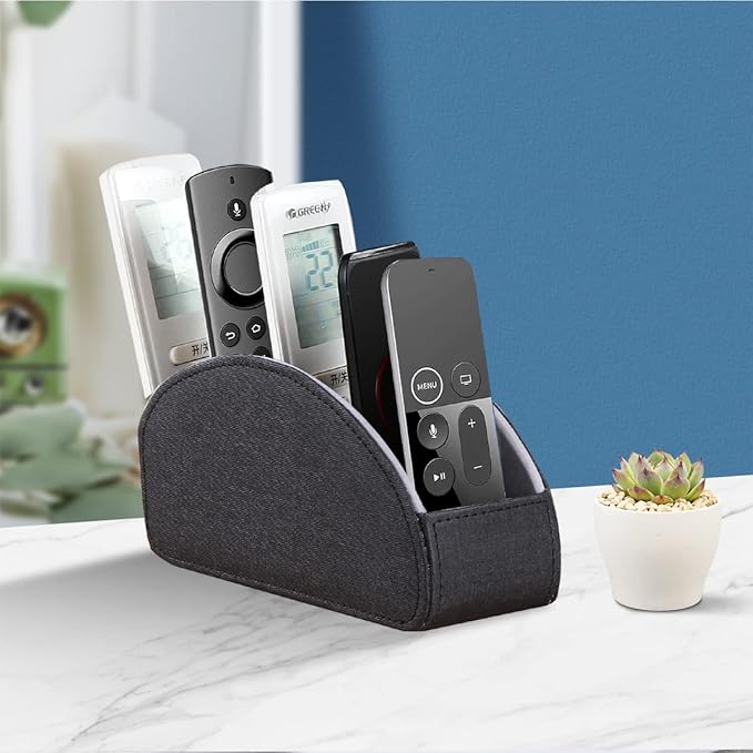 YAPISHI Remote Control Holder, 5 Rooms Desk Organizer and Decorations for Living Room, Bedside Table Remotes Caddy for TV Controllers/Makeup Brush Pen/Office Stationery/Art Supplies/Eyeglasses