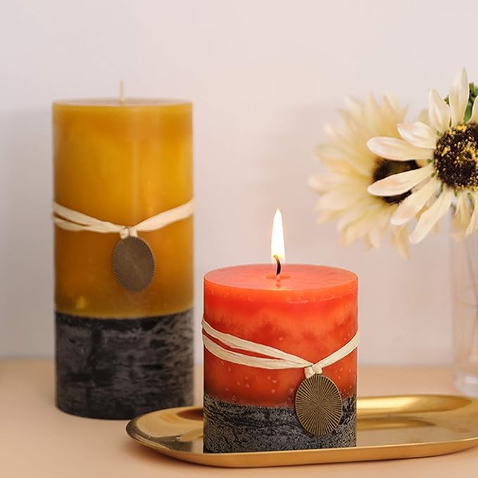 6 Pieces Cylinder Silicone Candle Molds Pillar Candle Silicone Molds Resin Casting Molds Candle Molds DIY Clay Molds