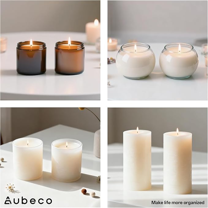 160Pcs Candle Wick, Low Smoke 6 Inch Pre-Waxed Cotton Wick with Tabs, Natural Cotton Core for Candle Making, Soy Candle DIY
