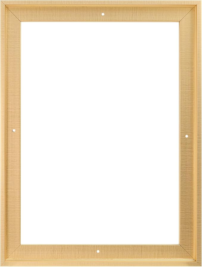 Pixy Canvas 24x30 inch Floater Frame for Canvas Paintings, Wood Panels, Canvas Panels & Stretched Canvas Boards. Floating Frame fits 5/8", 3/4" & max 7/8" Deep Artwork (Brass Gold, 24 x 30 inch)