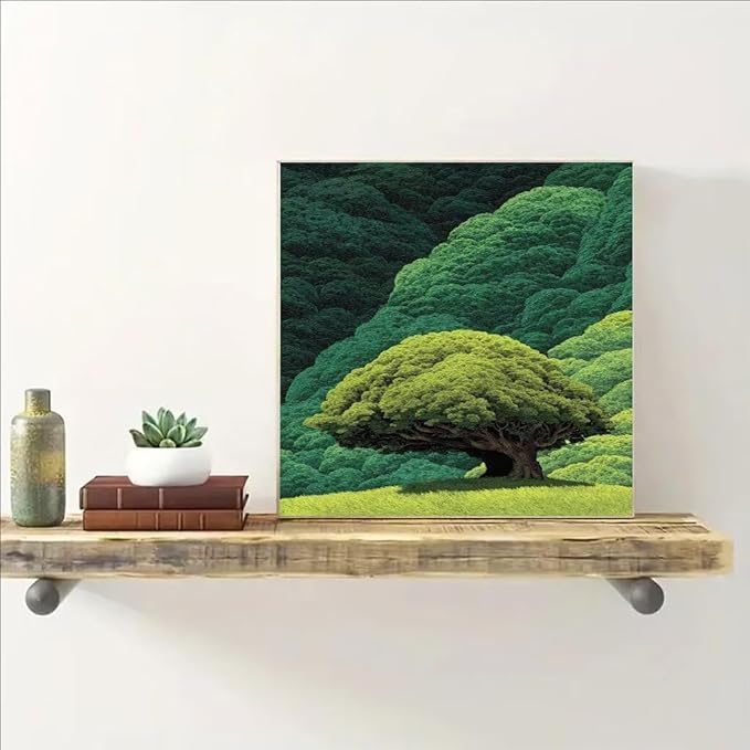 Diamond Art Kits for Adults Tree Diamond Painting Kit Plant, DIY Crafts for Adults 5D Full Square Drill Gem Art Rhinestone Embroidery Painting Kit for Wall Decor, Birthday Girl 19.7x19.7 Inch 7-XW68