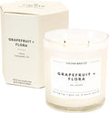 Calyan Wax Co. Grapefruit & Flora 2 Wick Scented Candle - 37 Hour Burn - Luxury Non Toxic Soy Wax Candles - Long Lasting Large Glass Jar Candle for Home - 8.8oz