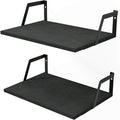 SRIWATANA Floating Shelves Wall Mounted Set of 2 Rustic Wood Shelves with Large Capacity(Black