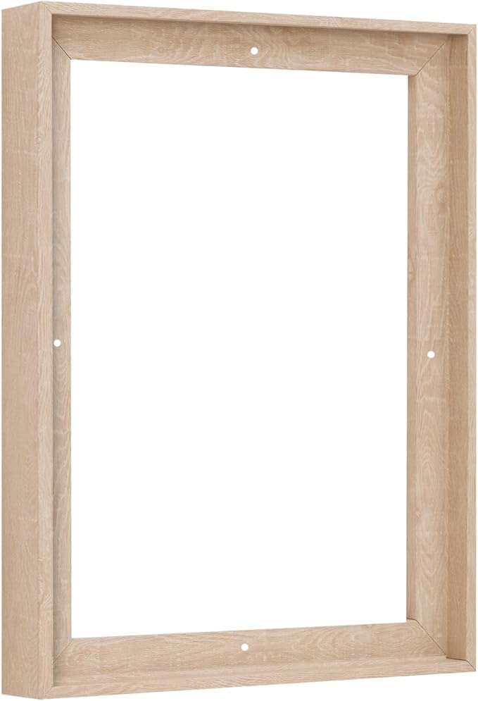 Pixy Canvas Floater Frame 12x36 for 1-1/2 (1.5) inch Deep Canvas Paintings/Canvas Prints/Wood Canvas Panels/Wall Art/Wall Decor/Home Decor/Artwork (Nordic White Oak, 12 x 36 inch, Portrait)