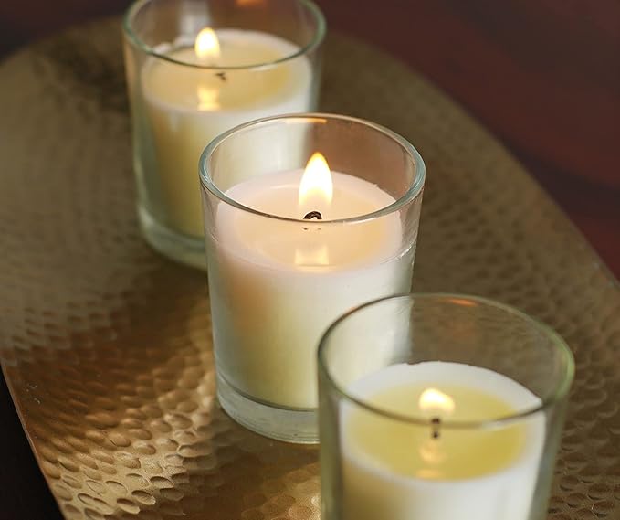 Hosley Unscented Votive Candles, Clean-Burning with 10-12 Hour Burn time Ideal for Weddings, Parties, Aromatherapy, (Ivory, 480)