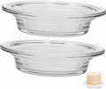 2Pcs Replacement Wax Heating Tray, 4.5in Glass Aromatherapy Tray Candle Heating Bowl, Wax Warmer Replacement Tray Oil Warmer Tray, Wax Melting Tray Wax Tray for Lamp Wax Melting Heating
