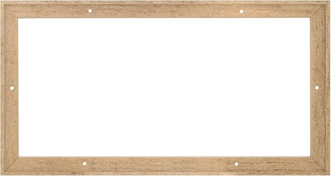 Pixy Canvas Floater Frame 8x10 for 1-1/2 (1.5) inch Deep Canvas Paintings/Canvas Prints/Wood Canvas Panels/Wall Art/Wall Decor/Home Decor/Artwork (Scratched Gold & Cream, 8 x 10 inch, Landscape)